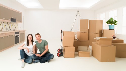 Belgravia Storage team efficiently packing fragile glassware