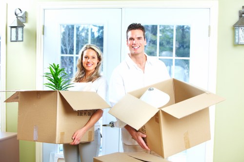 Professional removal team assisting with storage logistics